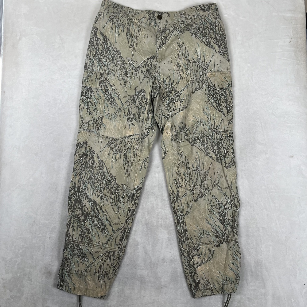 Vintage Montana Camo Cargo Pants Mens Large Praire Ghost Camo Hunting USA Made